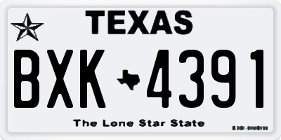 TX license plate BXK4391