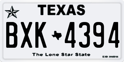 TX license plate BXK4394