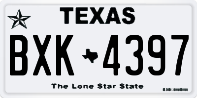 TX license plate BXK4397