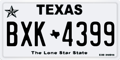 TX license plate BXK4399