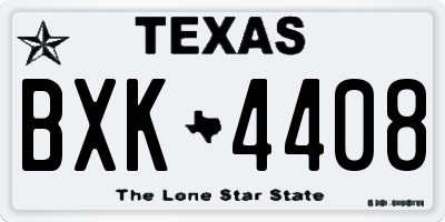 TX license plate BXK4408