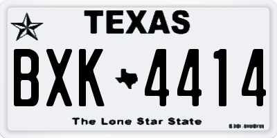 TX license plate BXK4414
