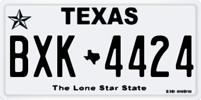 TX license plate BXK4424