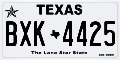 TX license plate BXK4425
