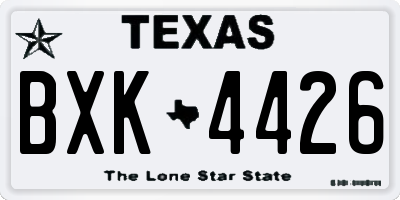 TX license plate BXK4426