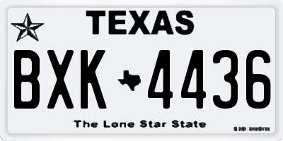 TX license plate BXK4436