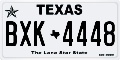 TX license plate BXK4448