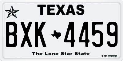 TX license plate BXK4459