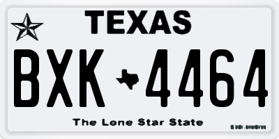 TX license plate BXK4464