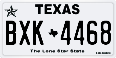 TX license plate BXK4468