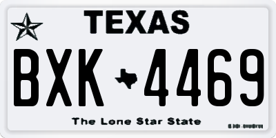 TX license plate BXK4469
