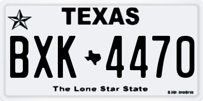TX license plate BXK4470