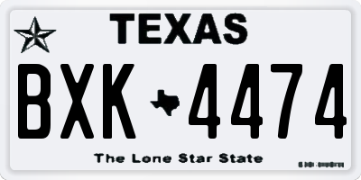TX license plate BXK4474