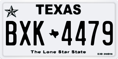 TX license plate BXK4479