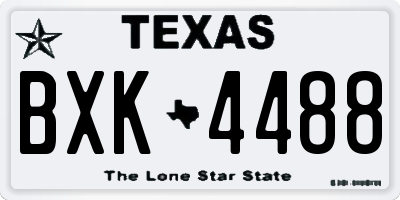 TX license plate BXK4488