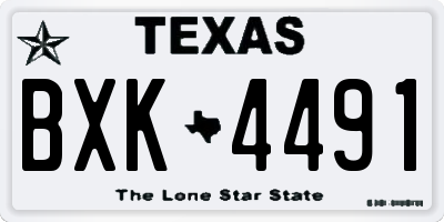TX license plate BXK4491