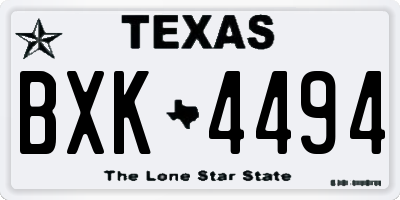 TX license plate BXK4494