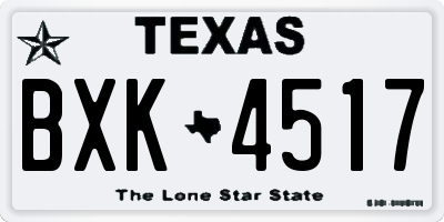 TX license plate BXK4517