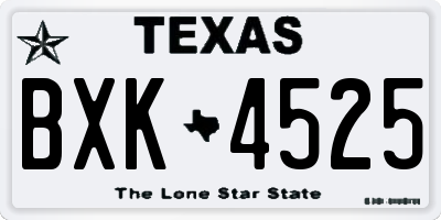 TX license plate BXK4525