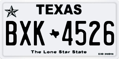 TX license plate BXK4526