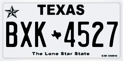 TX license plate BXK4527