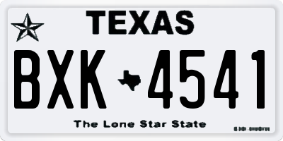 TX license plate BXK4541