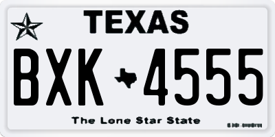 TX license plate BXK4555