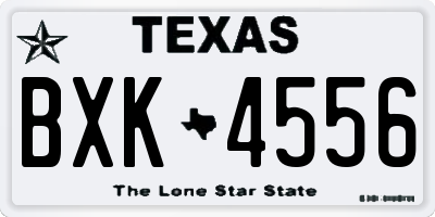 TX license plate BXK4556