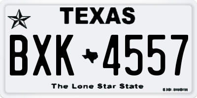 TX license plate BXK4557