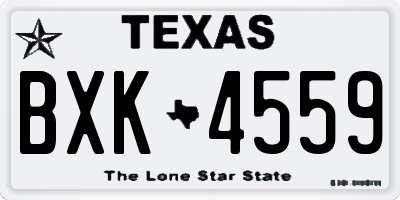 TX license plate BXK4559