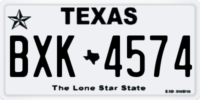 TX license plate BXK4574
