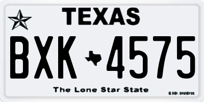 TX license plate BXK4575