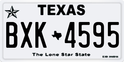 TX license plate BXK4595