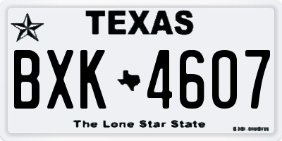 TX license plate BXK4607
