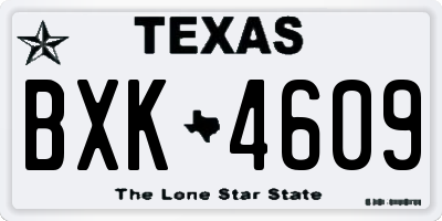 TX license plate BXK4609