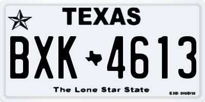 TX license plate BXK4613