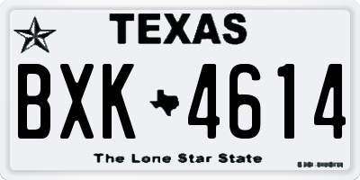 TX license plate BXK4614