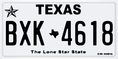 TX license plate BXK4618
