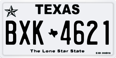 TX license plate BXK4621