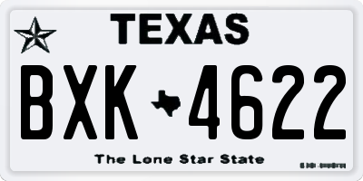 TX license plate BXK4622
