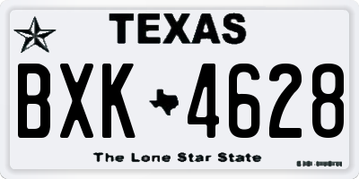 TX license plate BXK4628