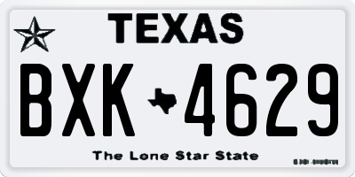 TX license plate BXK4629