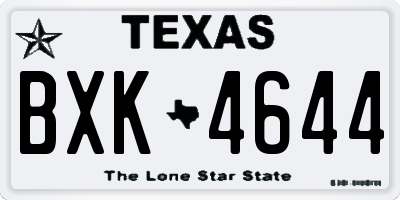 TX license plate BXK4644