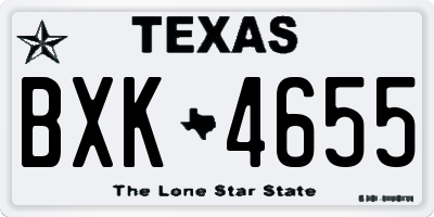 TX license plate BXK4655
