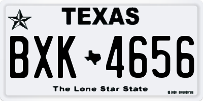 TX license plate BXK4656
