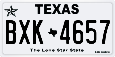TX license plate BXK4657