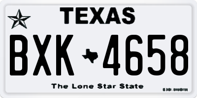 TX license plate BXK4658