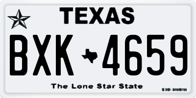 TX license plate BXK4659