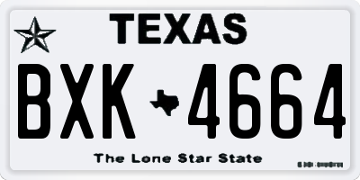 TX license plate BXK4664