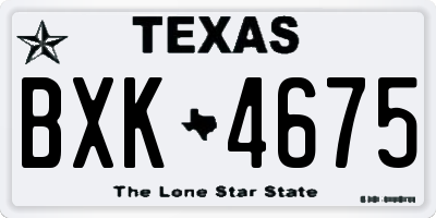 TX license plate BXK4675
